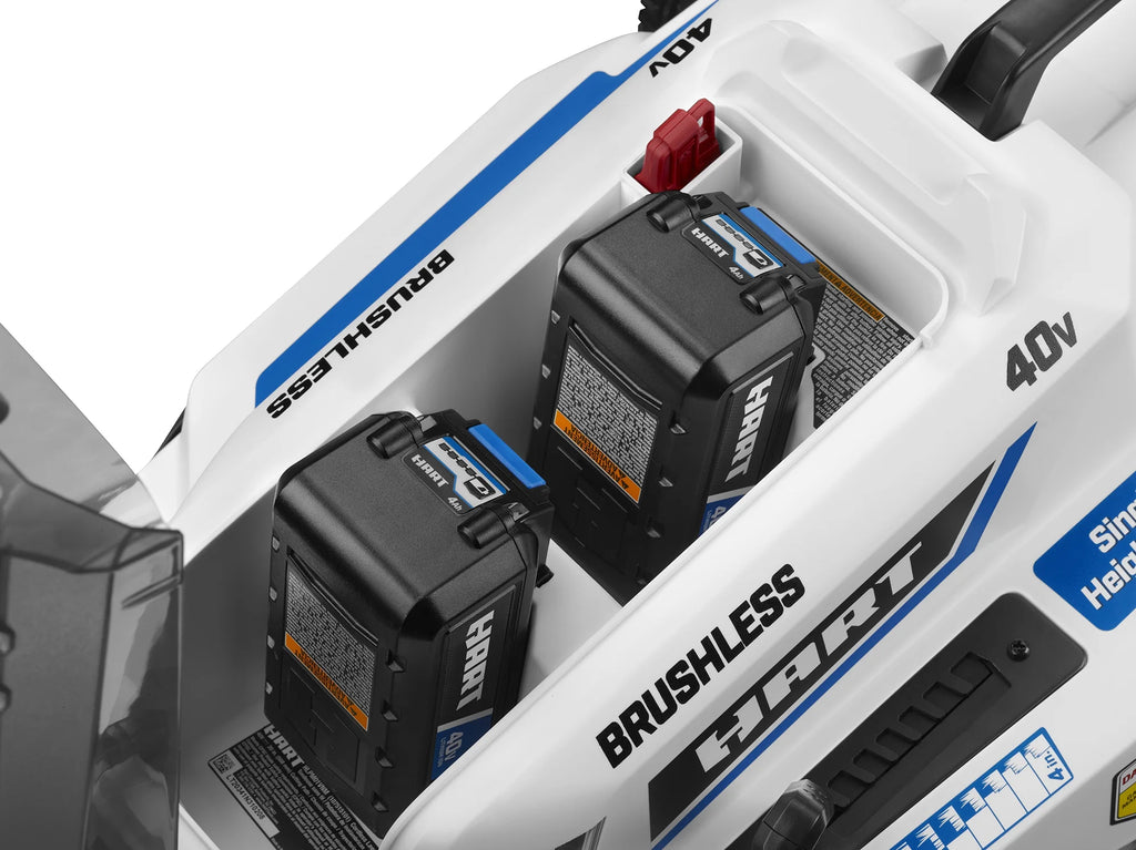 Kit de tondeuse autotractée sans balais HART 40 volts de 20 pouces, (1) batterie lithium-ion 6,0 Ah