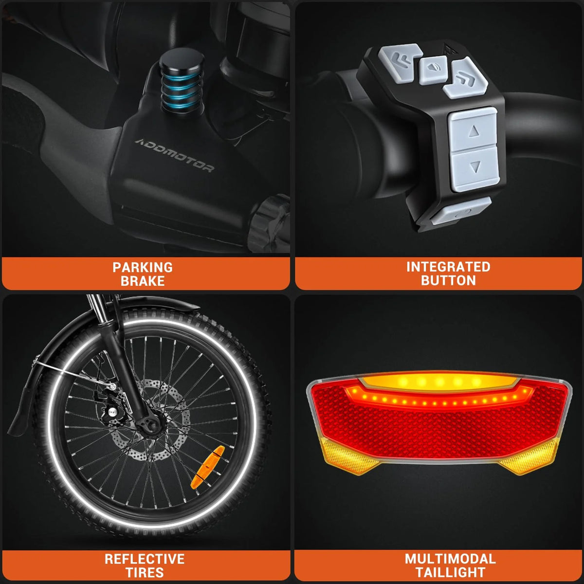 Tricycle électrique pliant Addmotor, tricycle électrique 90 mi pour adultes, 750 W 48 V 20 Ah, vélos électriques à 3 roues CITYTRI, tricycle à cadre ouvert avec différentiel de vitesse arrière et frein de stationnement, E-310 Plus rouge