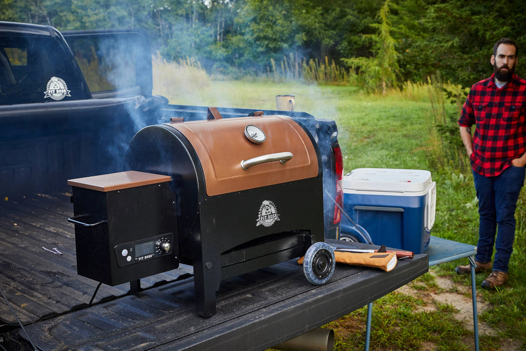 Pit Boss 340 po² Barbecue à granulés portable avec hayon et pieds pliables