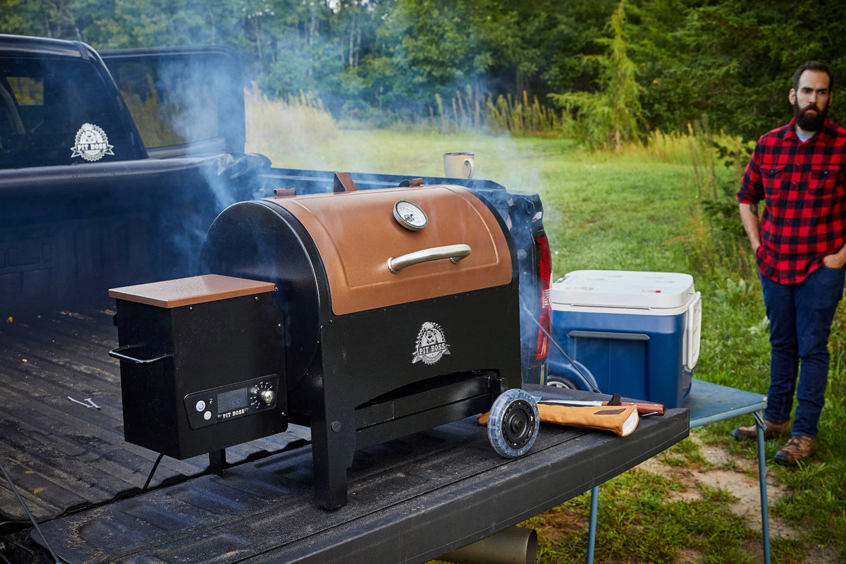 Pit Boss 340 po² Barbecue à granulés portable avec hayon et pieds pliables