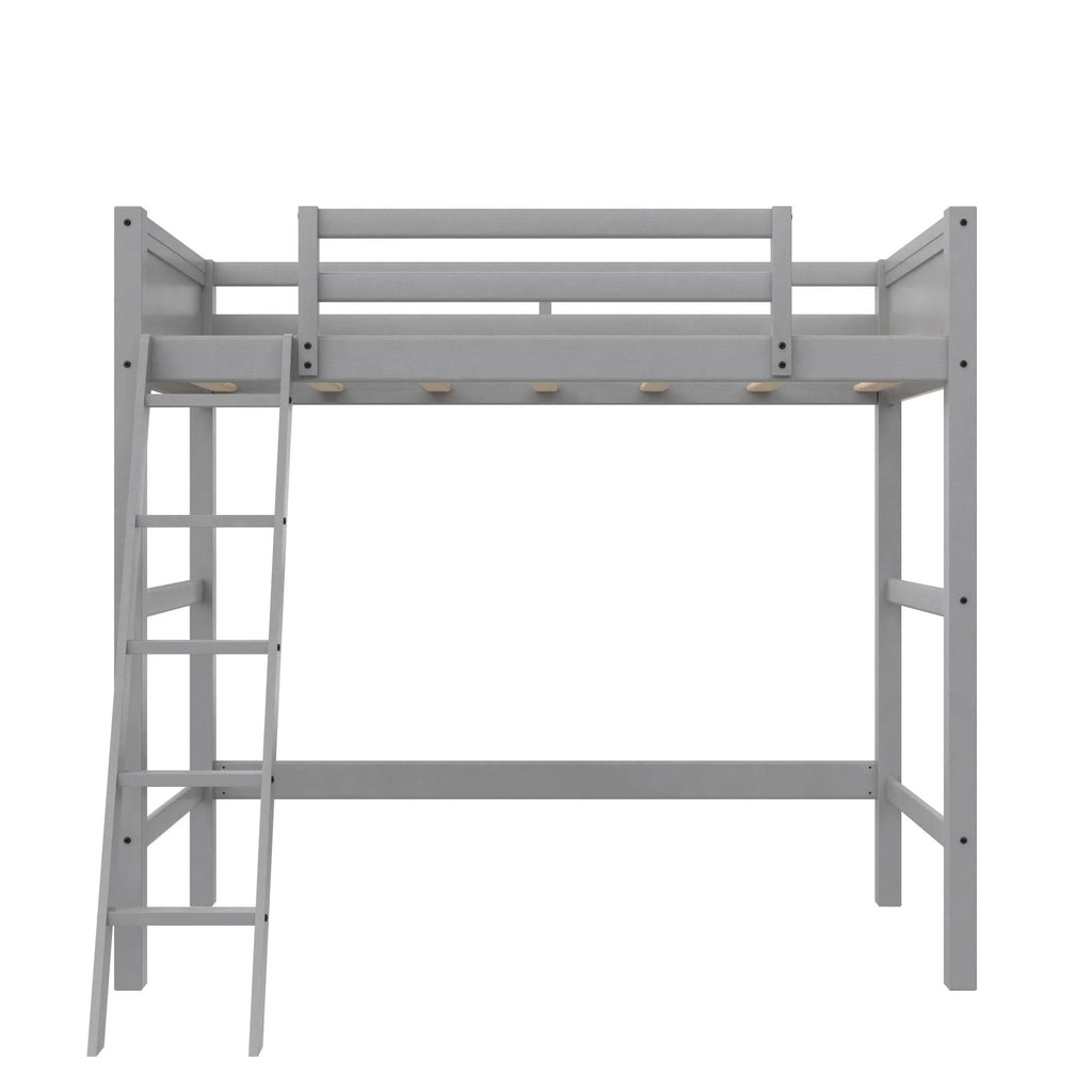 Lit mezzanine simple Your Zone Kiarah avec échelle, blanc