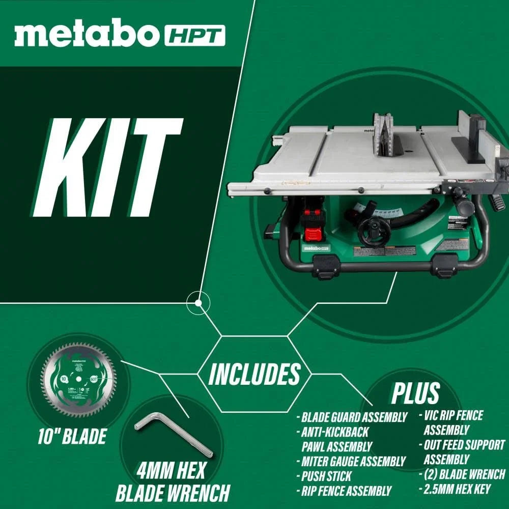 Scie sur table Metabo HPT 36V Multivolt 10 sans balais (corps de l'appareil uniquement)