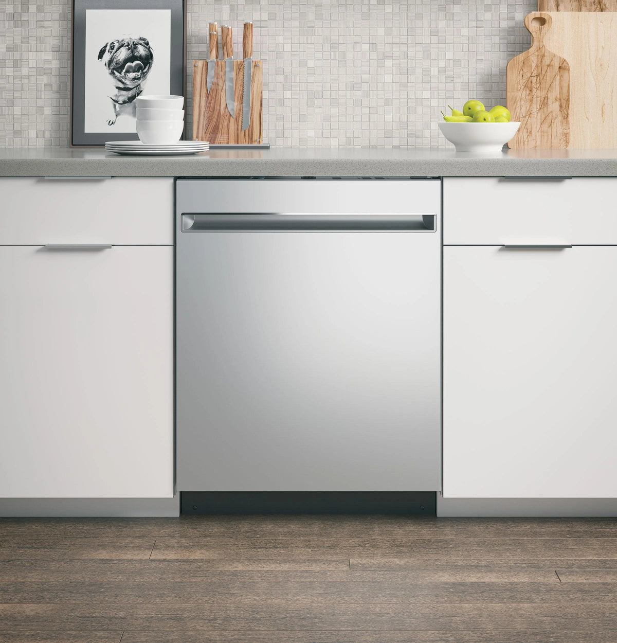 Lave-vaisselle encastrable entièrement intégré GE Appliances GDT225SSLSS de 24 pouces en acier inoxydable