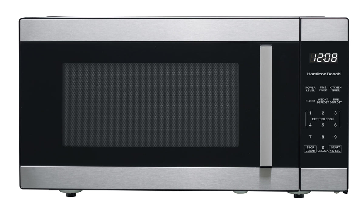Four micro-ondes de comptoir Hamilton Beach de 1,6 pi³ avec cuisson par capteur, en acier inoxydable, neuf