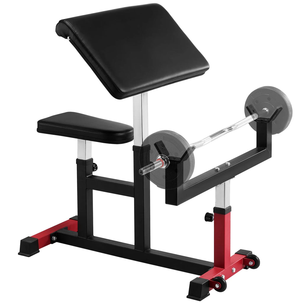 Banc à biceps VEVOR, machine de musculation pour biceps, charge max 200 kg, équipement de musculation à domicile, station assise pour isoler les biceps avec haltères et barres, banc de musculation réglable pour salle de sport à domicile
