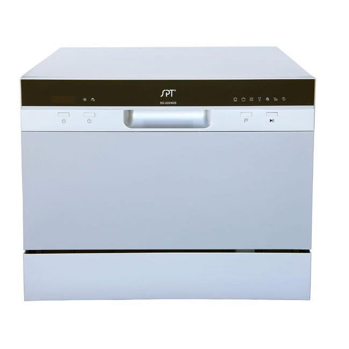 Lave-vaisselle de comptoir Sunpentown 17,24 x 21,65 x 19,69 po, certifié Energy Star, avec départ différé et DEL - Argent