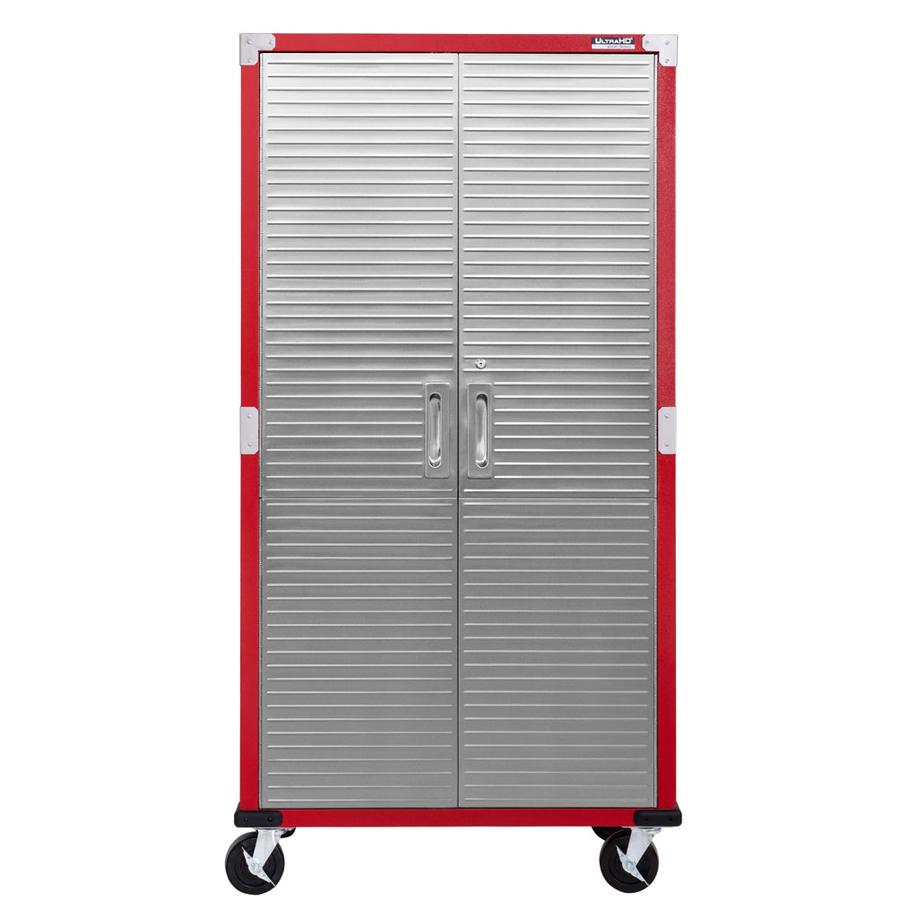 Seville Classics Classeur de rangement verrouillable à corps en acier UltraHD, unité d’étagères, 36 po l x 18 po P x 72 po H, granit