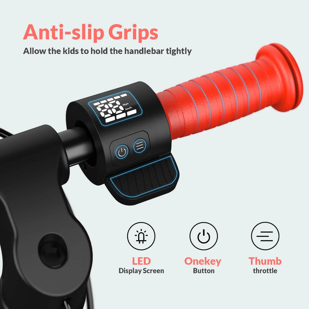 5Th Wheel KB09 Vélo d’équilibre électrique 150W pour enfants, noir - Pneu gonflable de 12 pouces avec double frein