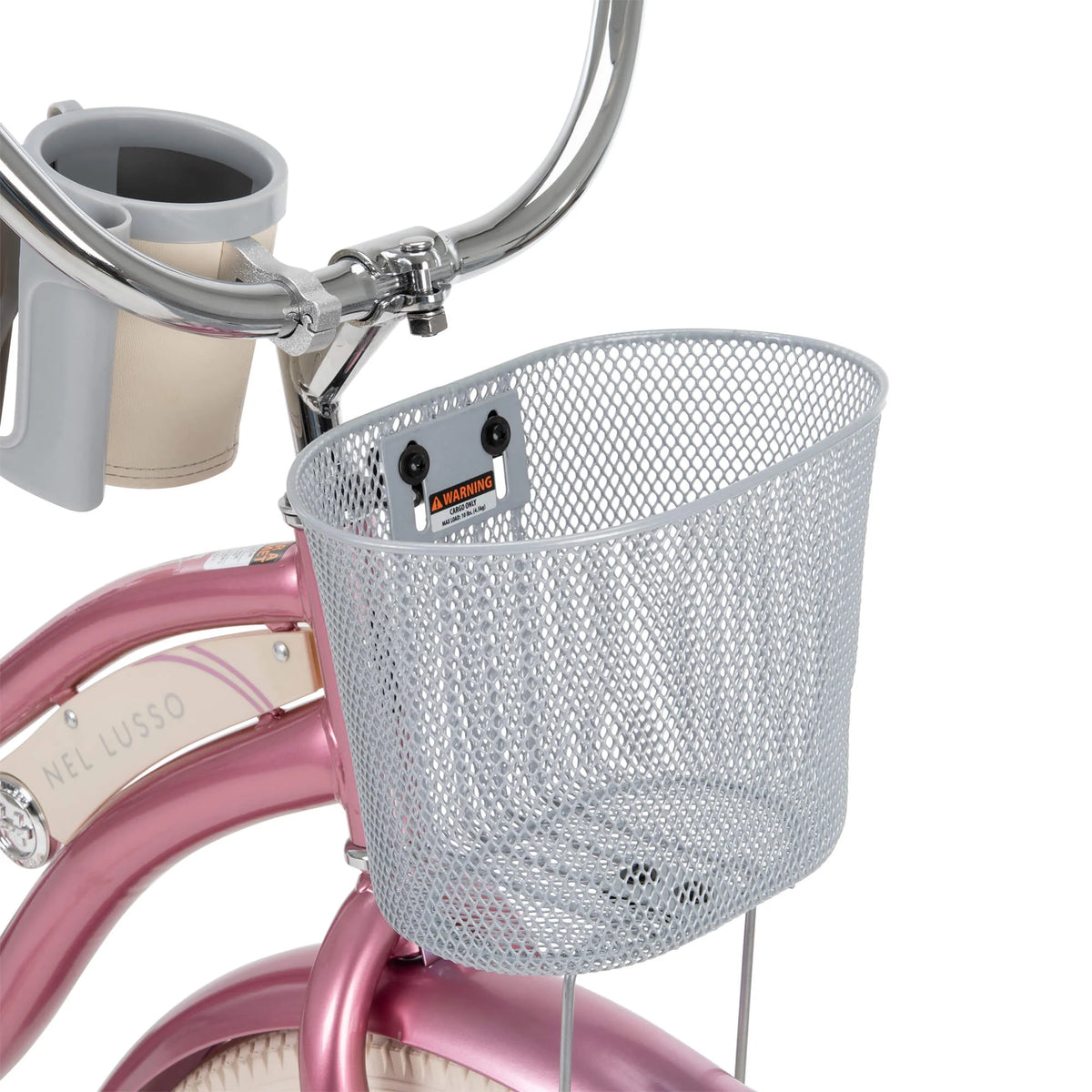 Vélo de plage cruiser Nel Lusso pour femme 26 po, taffeta rose