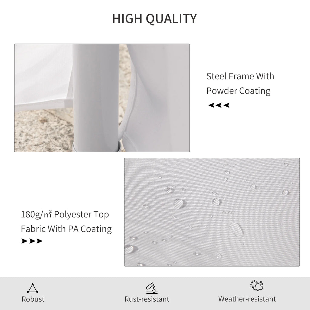 Outsunny 22,3' x 16,4' Tonnelles de réception blanches pour extérieur, portables