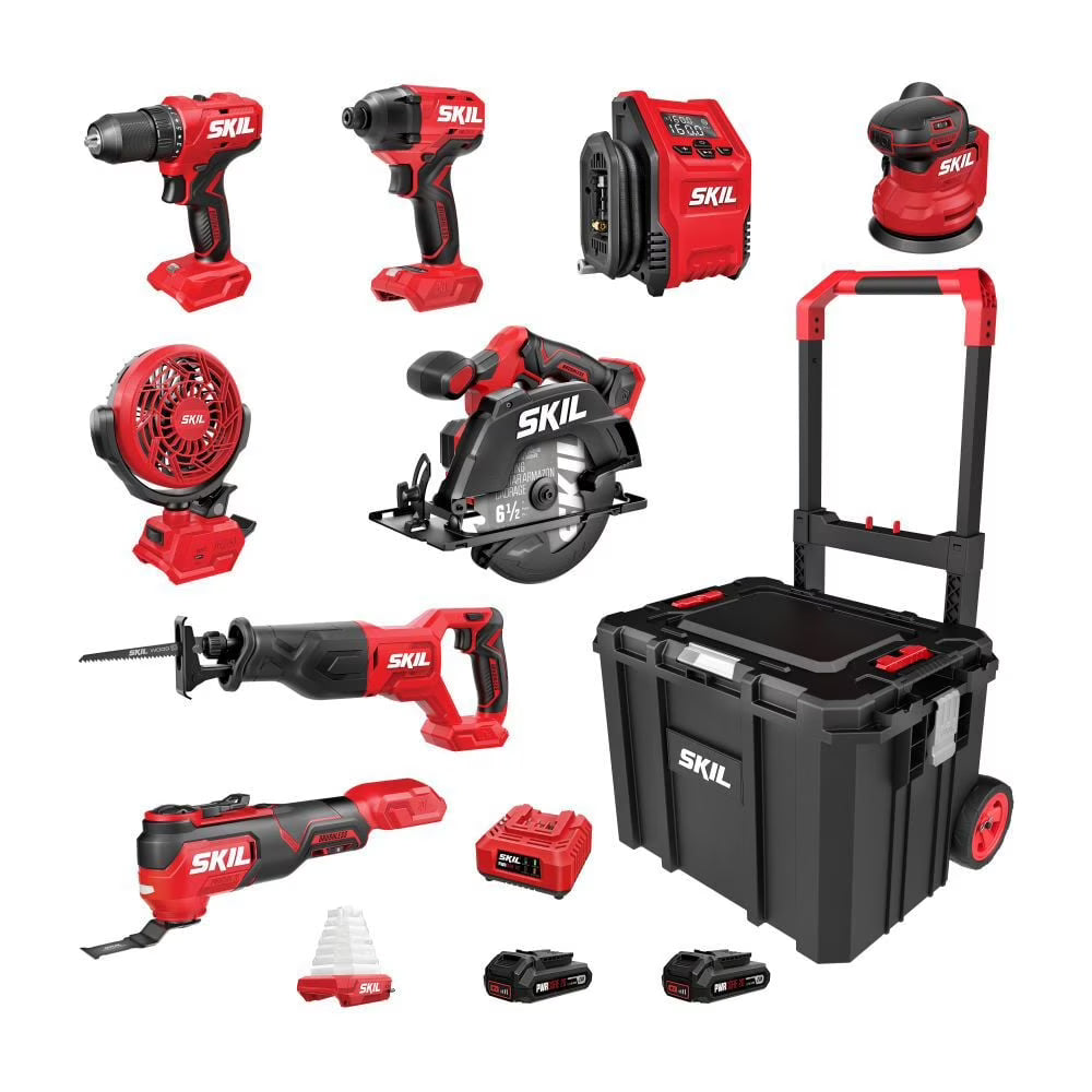 Ensemble combiné de 9 outils sans balais Skil 20 V