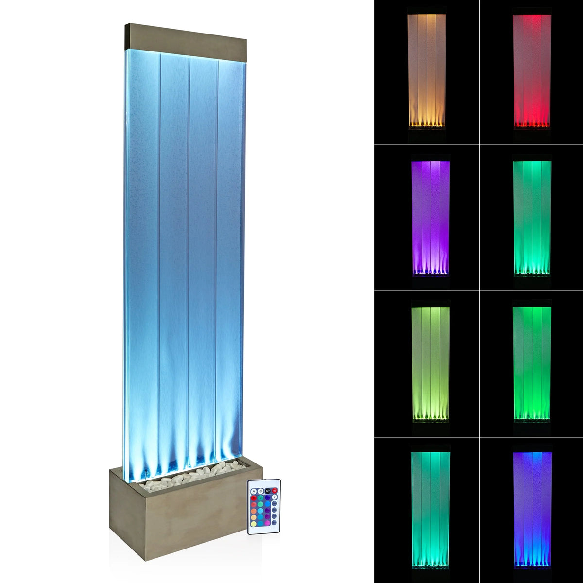 Fontaine électrique filaire Alpine Corporation 72H avec mur d'eau à bulles en acrylique pour intérieur