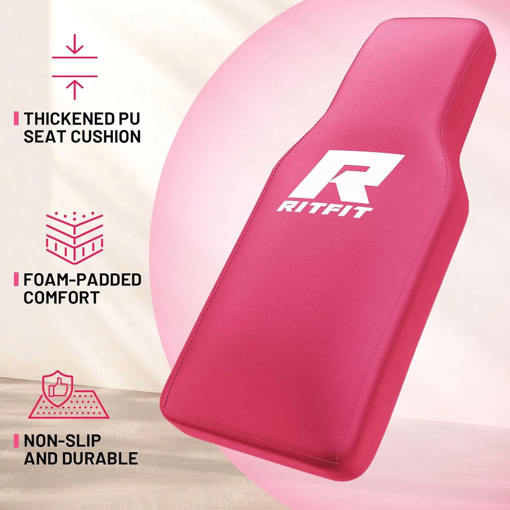 Machine à presse à jambes et hack squat RitFit, Presse à jambes professionnelle réglable pour salle de sport à domicile avec roulement linéaire, Machine hack squat spécialisée pour un entraînement complet du bas du corps avec rangement de poids, Rose