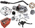Moteur semi-automatique 125cc 3 vitesses + marche arrière, démarrage électrique avec faisceau de câbles + batterie + échappement + kit complet pour ATV, quad, buggy, kart et véhicule à quatre roues Taotao Coolster 50cc, 70cc, 90cc, 110cc