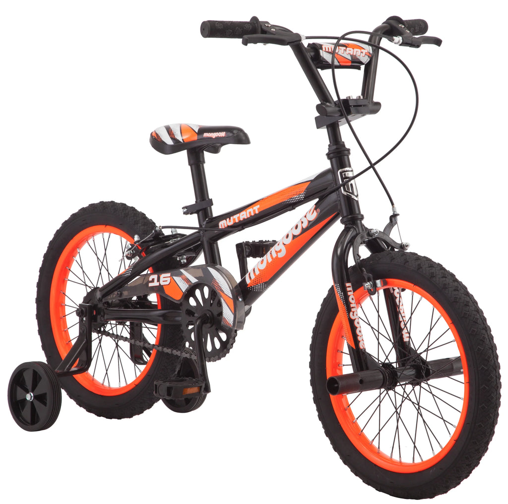 Vélo BMX Mutant 16 pour enfant, 3-5 ans, Noir & Orange