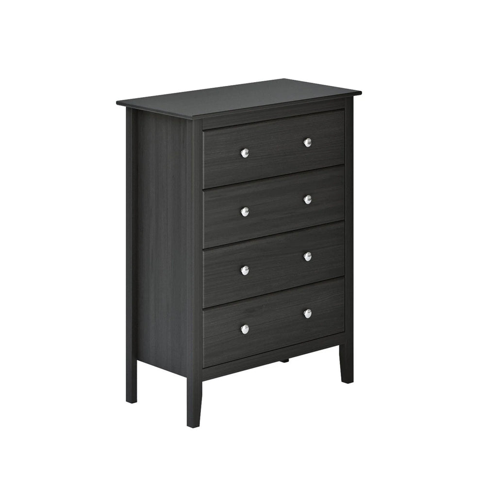 Commode Adeptus Easy Pieces en bois massif à 4 tiroirs - Blanc