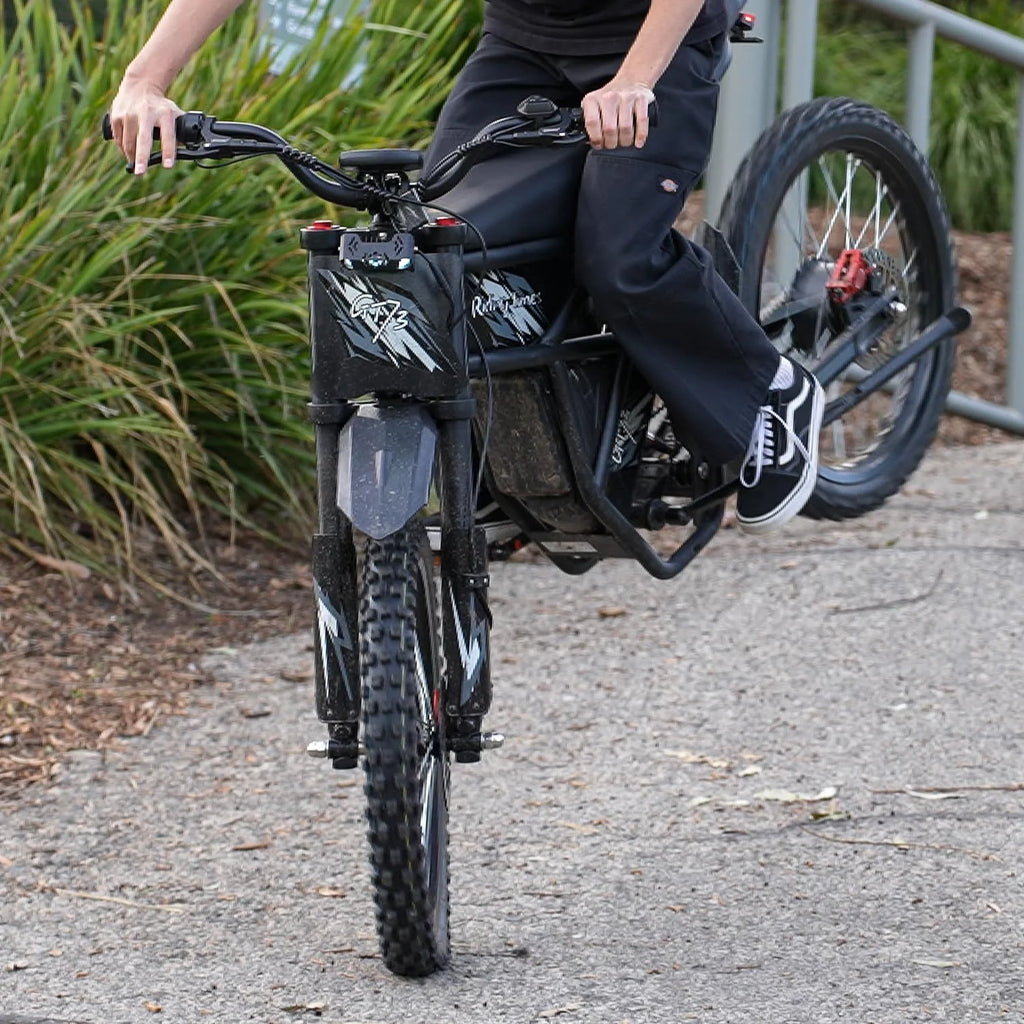 Riding'times GT73 Moto tout-terrain électrique pour adultes, 37 MPH 48V36.4AH 2400W 1747Wh Vélo électrique à double batterie, Autonomie de 85+ miles, Pneu de moto 25 Certifié UL2849, Suspension intégrale