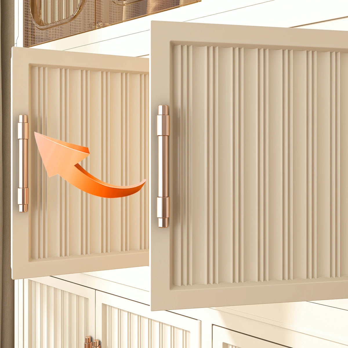 Penderie portable pour enfants Montary avec portes magnétiques et tringle – Meuble de rangement en plastique à 4 casiers pour chambre d'enfant