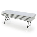 Lot de 4 tables pliantes empilables commerciales Lifetime, 8 pieds - Blanc (80344)
