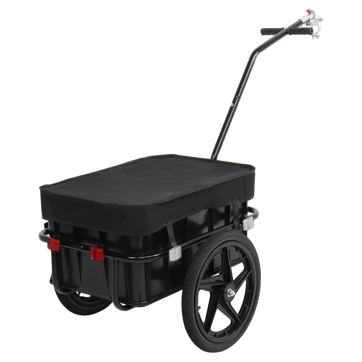 Remorque cargo pour vélo PEXMOR, remorque chariot pour vélo avec attelage universel et housse imperméable