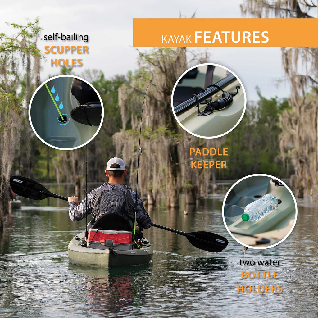 Kayak de pêche Lifetime Tamarack Angler 10 pi, Volcano Fusion (91340)