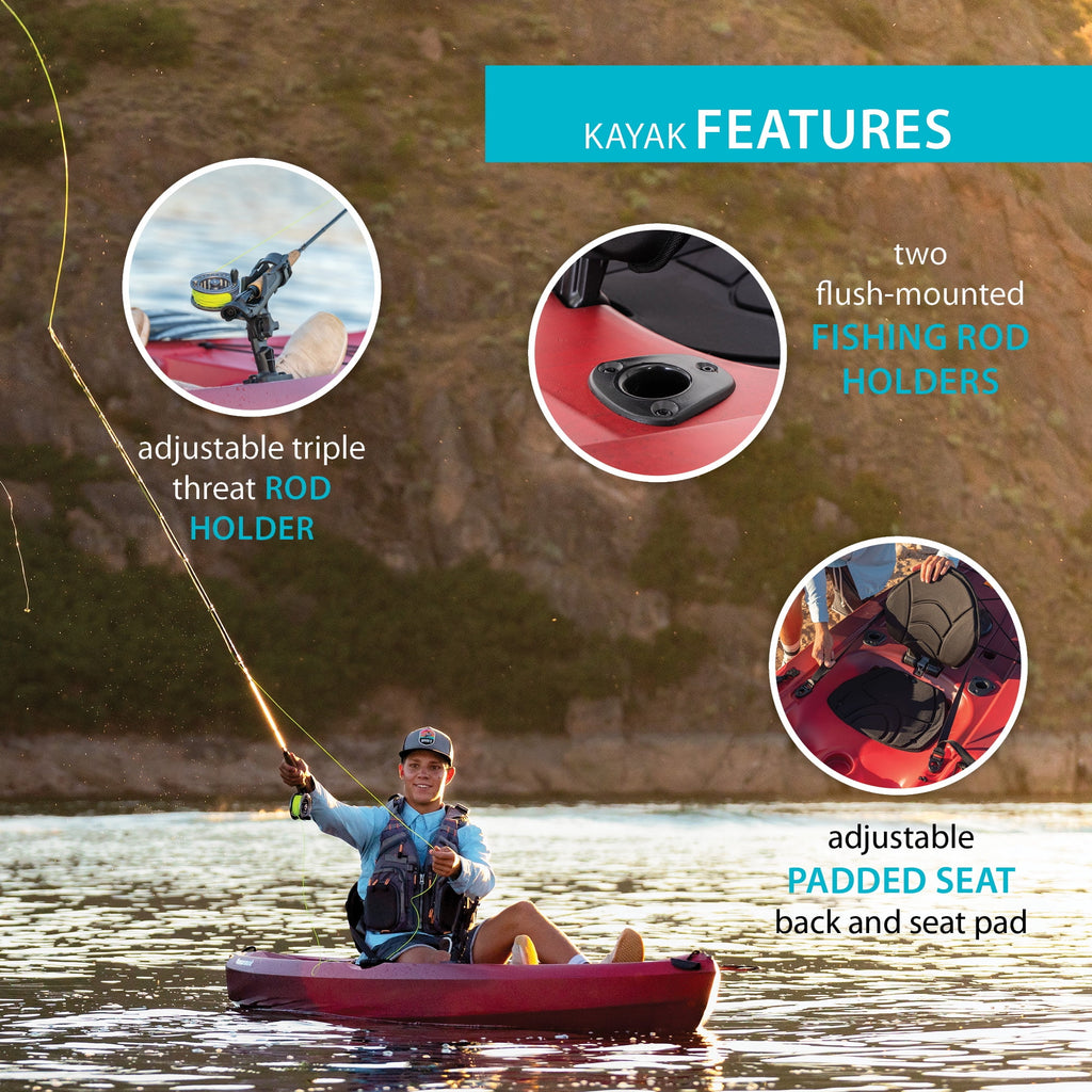 Kayak de pêche Lifetime Tamarack Angler 10 pi, Volcano Fusion (91340)