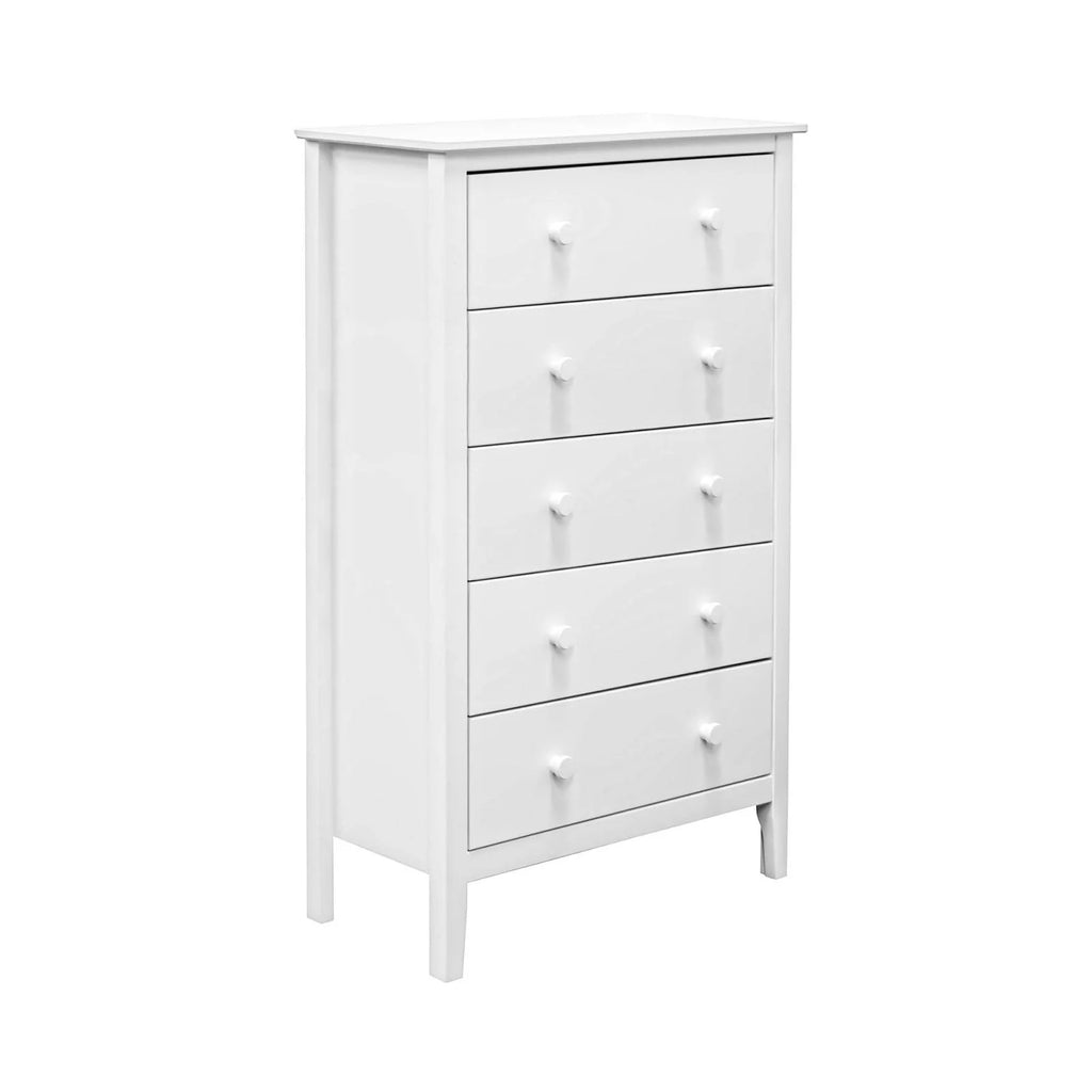 Commode Adeptus Easy Pieces en bois massif à 4 tiroirs - Blanc