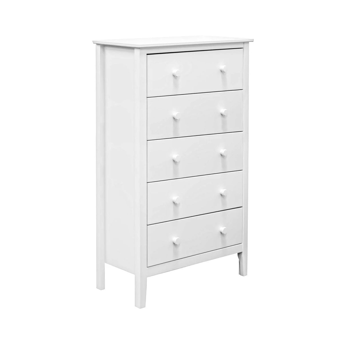 Commode Adeptus Easy Pieces en bois massif à 4 tiroirs - Blanc