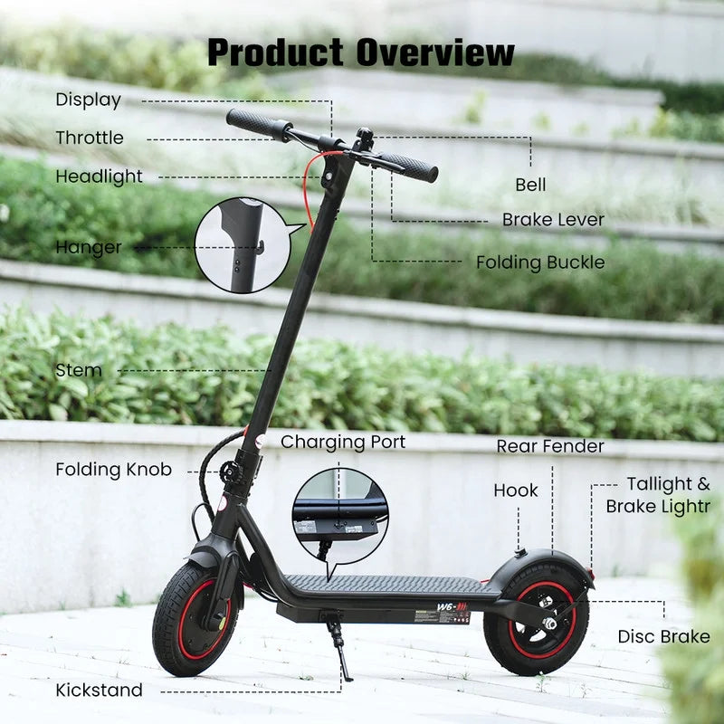 iScooter Electric Scooter Adult, 350W Motor, 21 Miles Long Range, 19 mph & 8.5 Pneumatic tire Folding Commuter Electric Scooter for Adults & Teens, Superior Performance Smart App & Dual Braking
