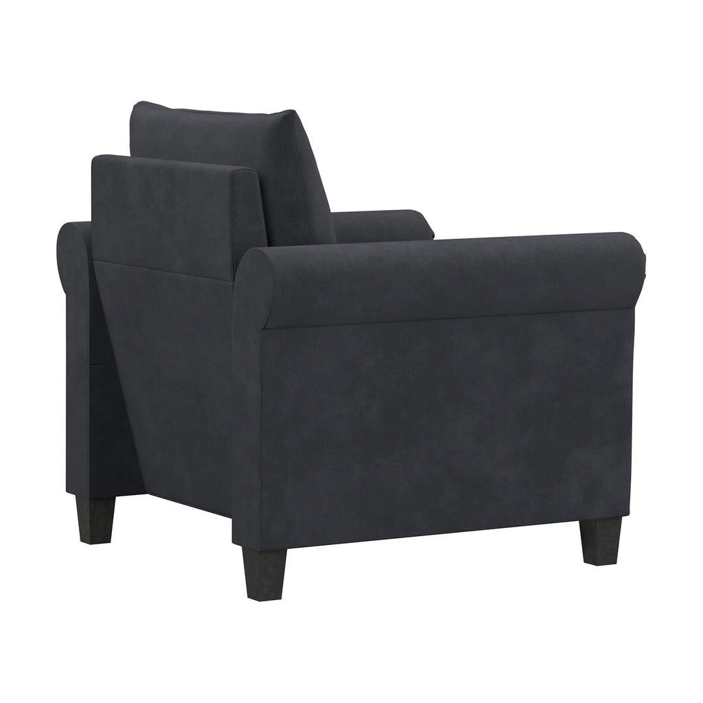 Fauteuil Fallon Lifestyle Solutions avec finition cloutée, tissu gris