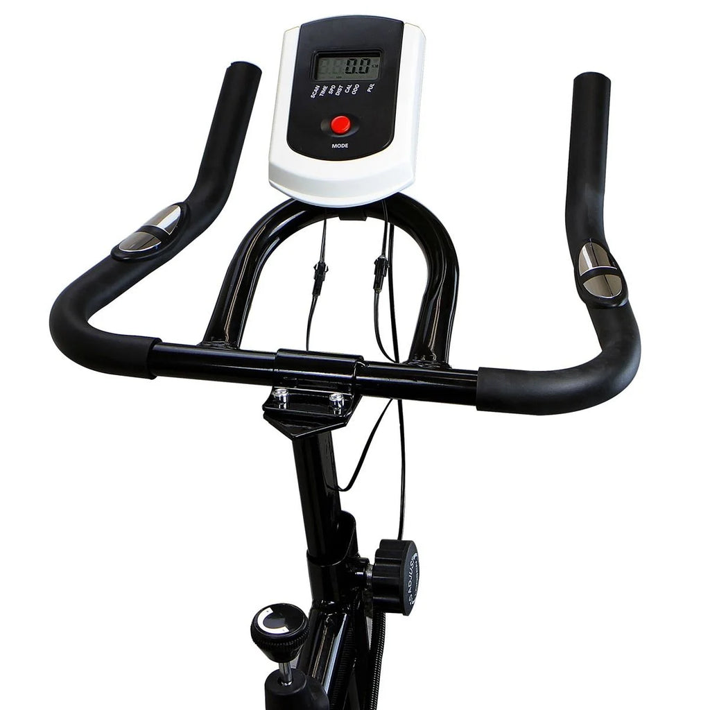 Vélo d’appartement XtremepowerUS, vélo de cyclisme cardio-vasculaire pour l’entraînement et la santé, avec porte-bouteille et cardiofréquencemètre, bleu