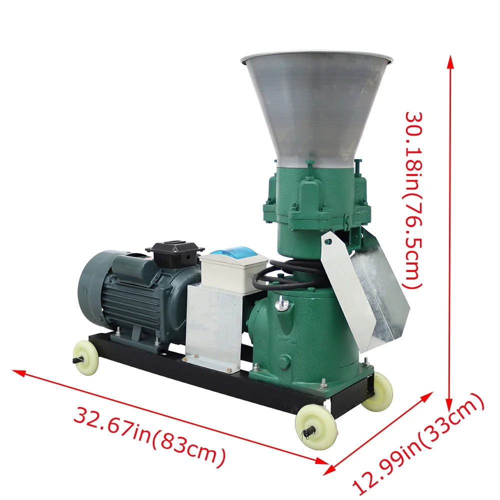 EQCOTWEA Presse à granulés pour aliments pour animaux, granulés de fourrage de 8 mm pour poulets, 180-200 kg/h, 220 V