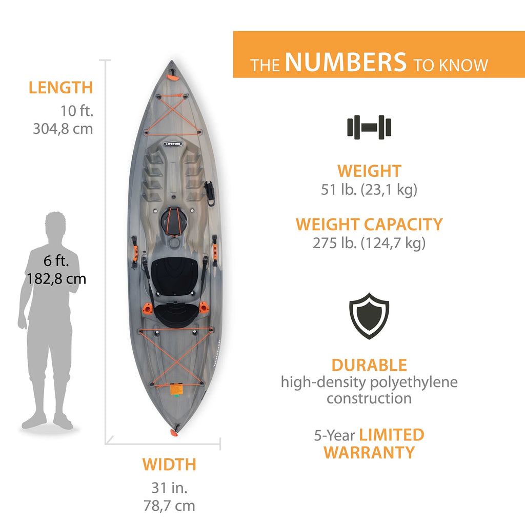 Kayak de pêche Lifetime Tamarack Angler 10 pi, Volcano Fusion (91340)