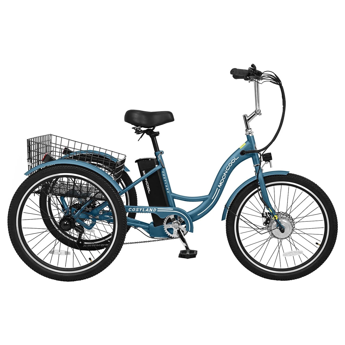 Tricycle électrique Lilypelle, vélo motorisé à 3 roues avec moteur de 350 W, batterie au lithium 36 V 10,4 Ah, certifié UL, triporteur électrique 24 pour adultes, vélo électrique à trois roues
