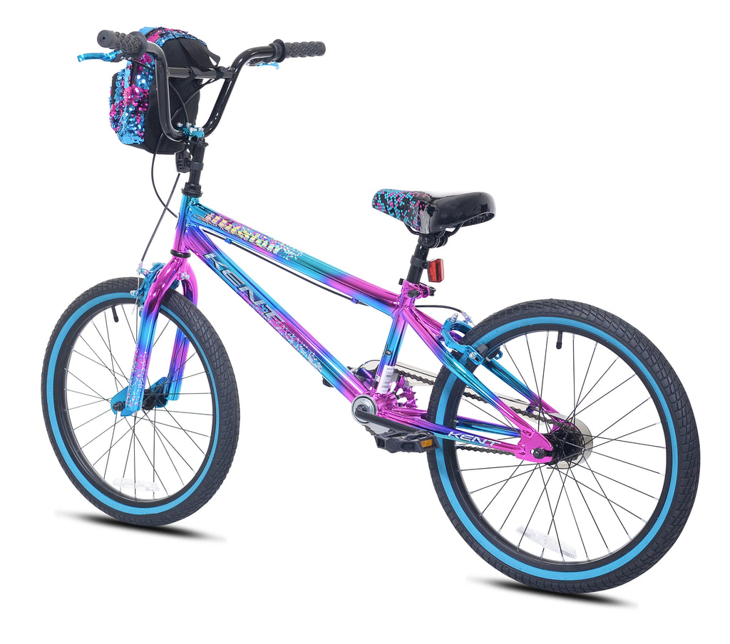 Vélo BMX 20 Kent Illusion, pour cyclistes de 1,27 à 1,52 m, Bleu/Violet, Enfant, Unisexe