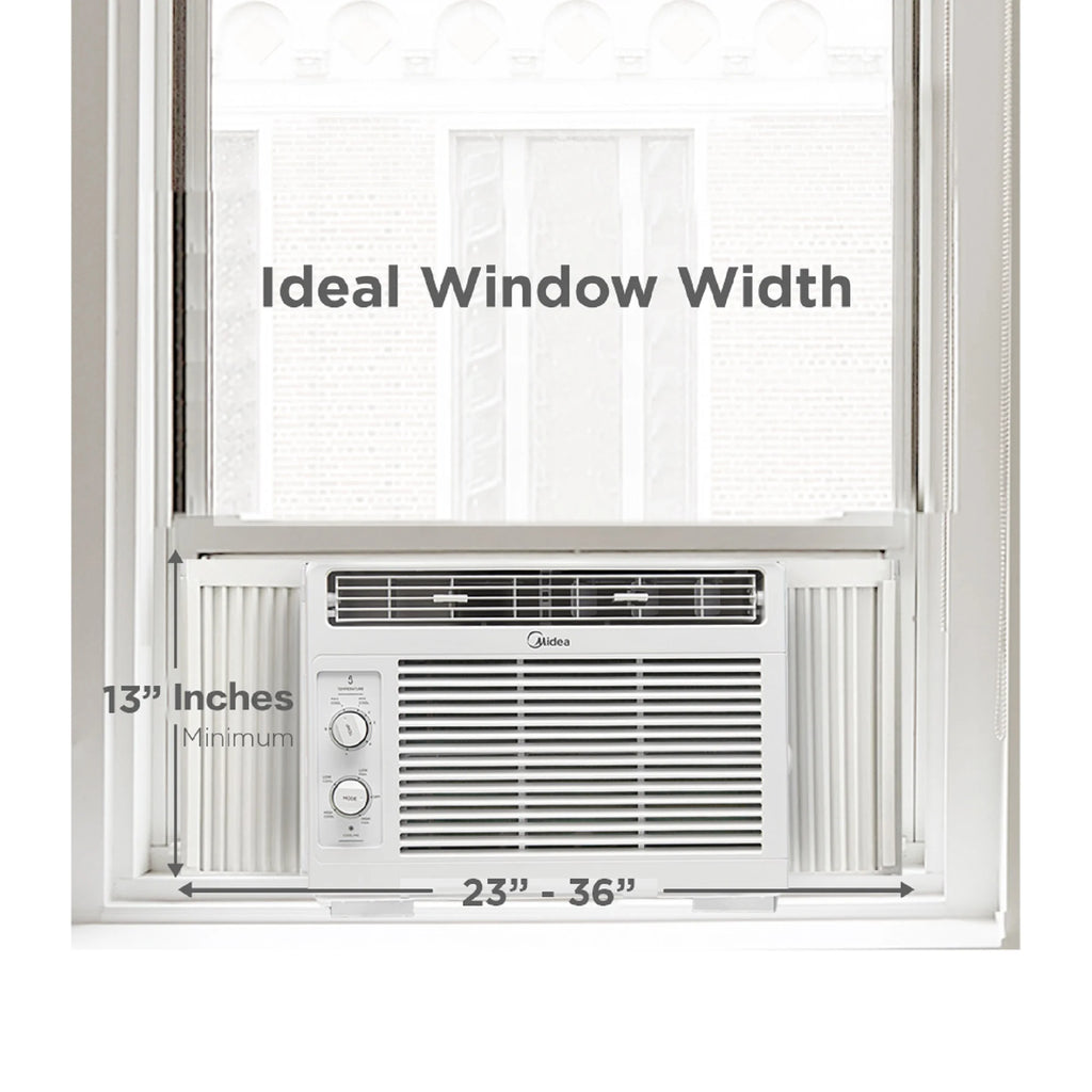 Climatiseur de fenêtre mécanique Midea 5 000 BTU pour 150 pi², blanc, MAW05M1WWT, neuf