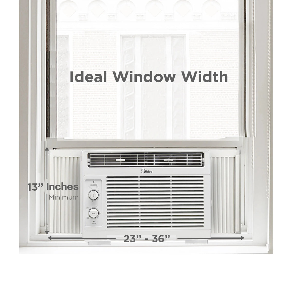 Climatiseur de fenêtre mécanique Midea 5 000 BTU pour 150 pi², blanc, MAW05M1WWT, neuf