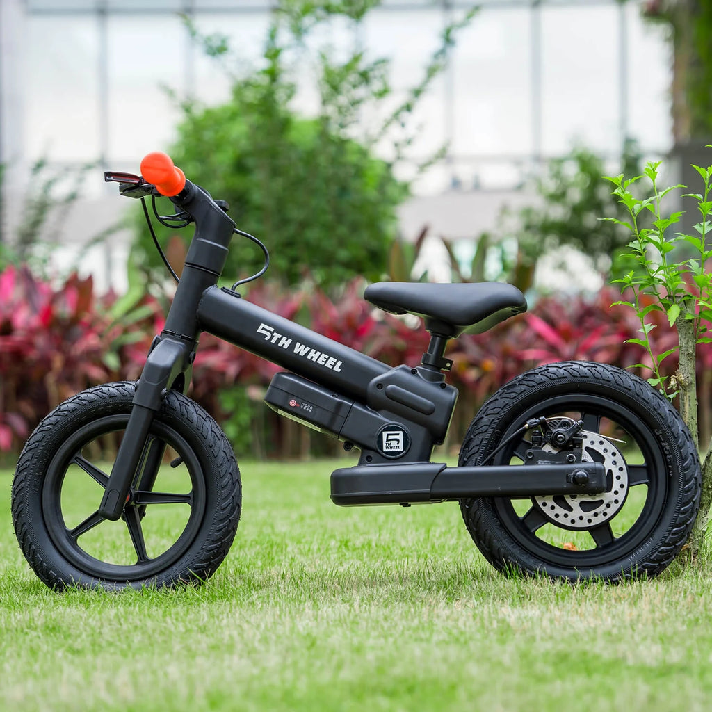5Th Wheel KB09 Vélo d’équilibre électrique 150W pour enfants, noir - Pneu gonflable de 12 pouces avec double frein