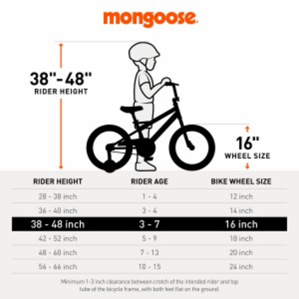 Vélo BMX Mutant 16 pour enfant, 3-5 ans, Noir & Orange