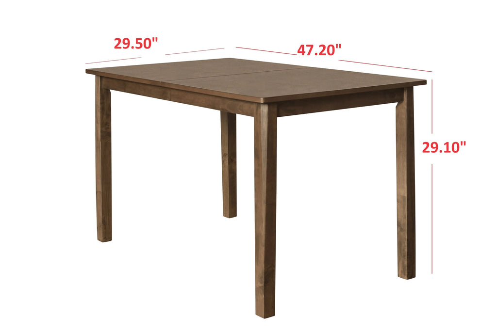Ensemble de salle à manger Athens de Home Design, marron/gris, table rectangulaire avec chaises rembourrées, style contemporain minimaliste moderne