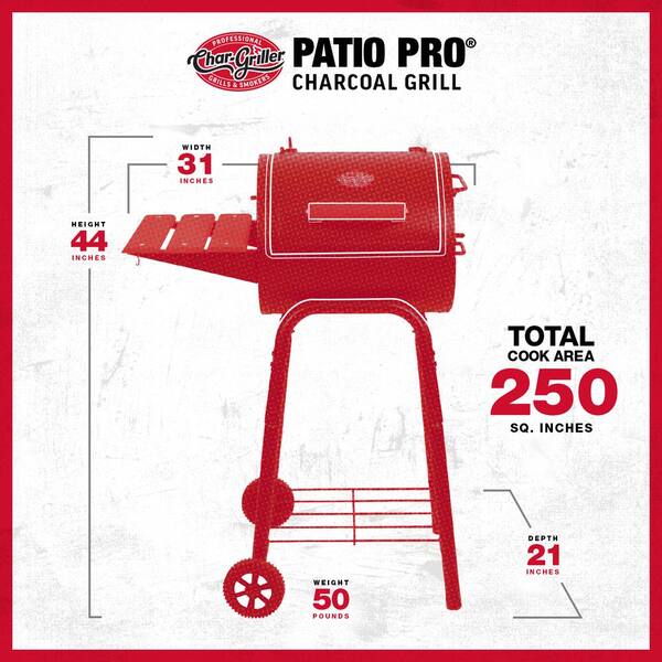 Barbecue à charbon Patio Pro en noir