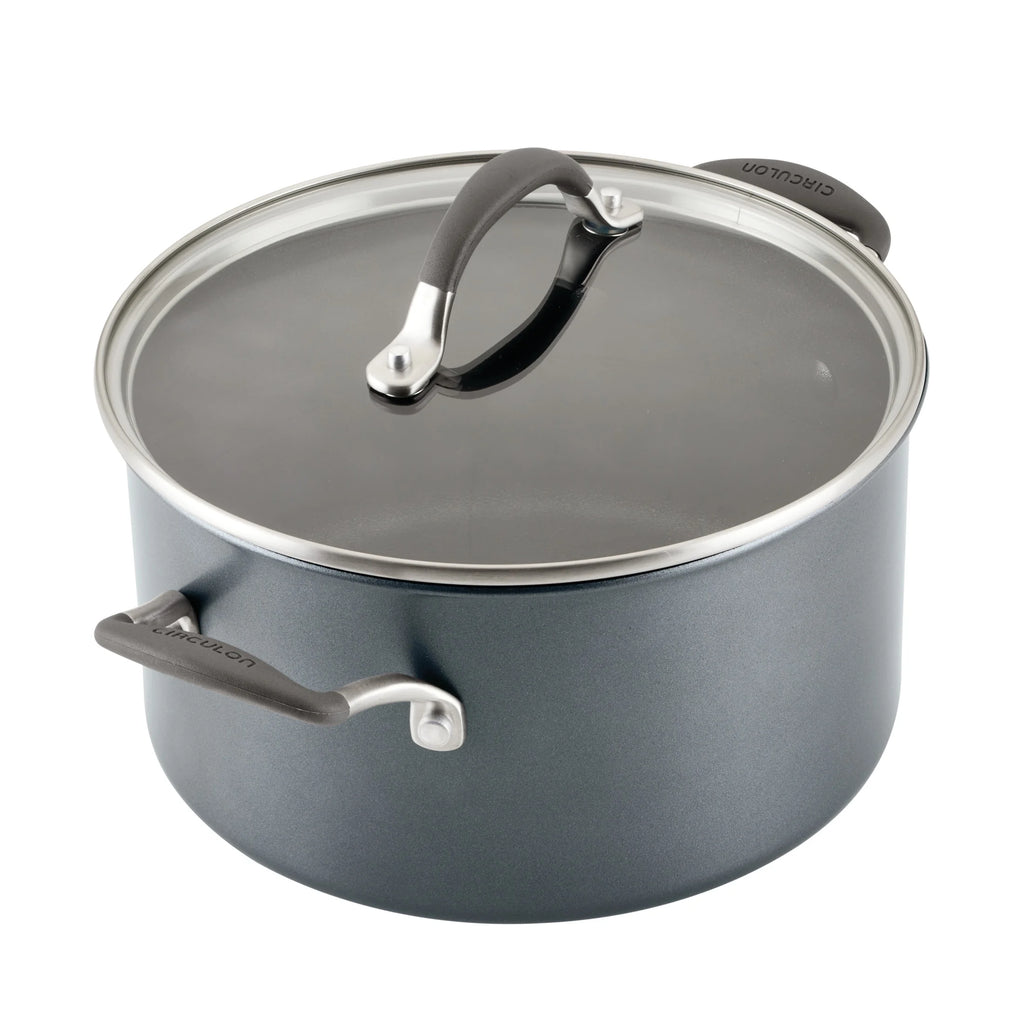 Batterie de cuisine antiadhésive en aluminium Circulon A1 Scratch Defense de 10 pièces, acier inoxydable moulé
