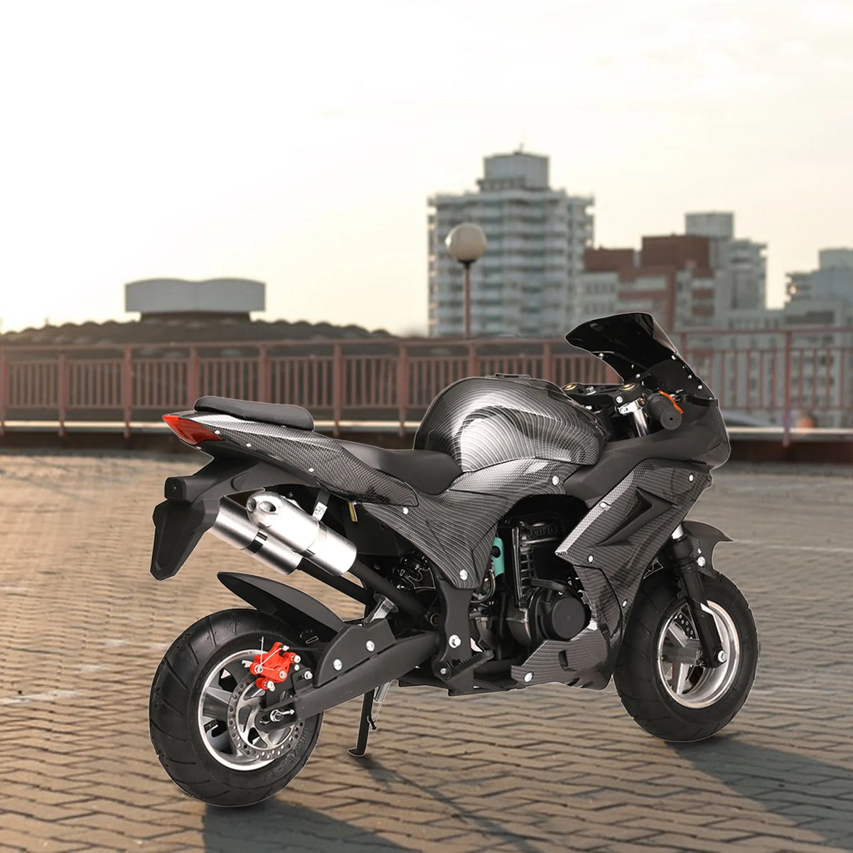 Mini moto essence AQQW 49cc pour adultes et enfants, mini motos 4 temps, jouets motos tout-terrain à essence, charge max 441 lbs, meilleurs cadeaux pour enfants