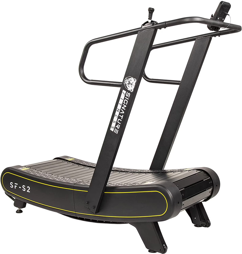 Signature Fitness SF-S2 Sprint Demon - Tapis de course incurvé sans moteur avec niveaux de résistance réglables - Capacité de 300 lb