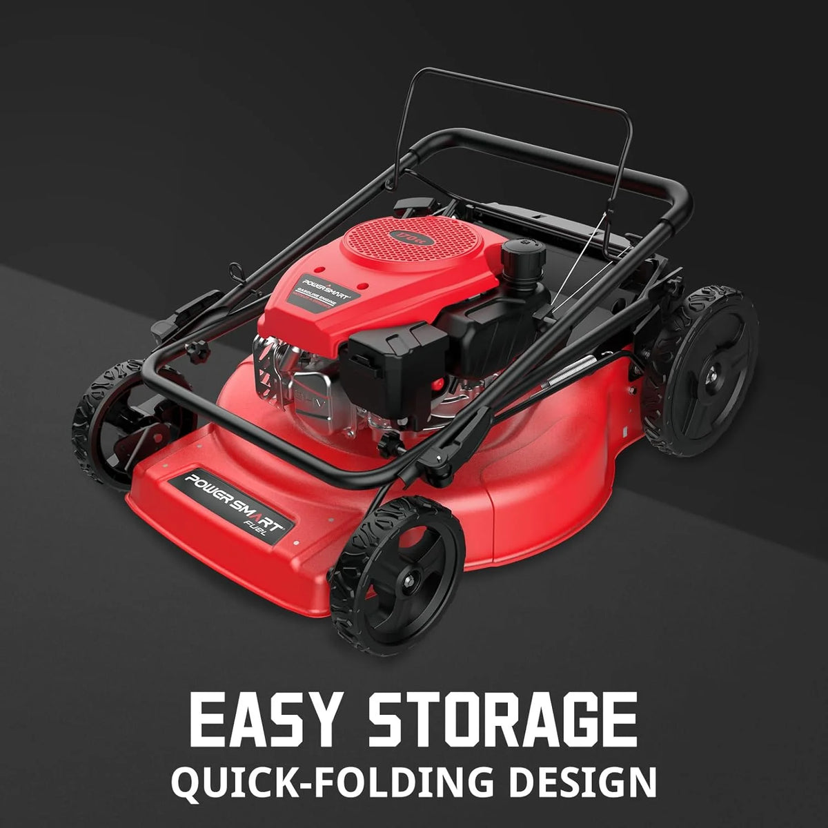 Tondeuse à gazon autotractée PowerSmart 21 170CC, avec 10 roues arrière