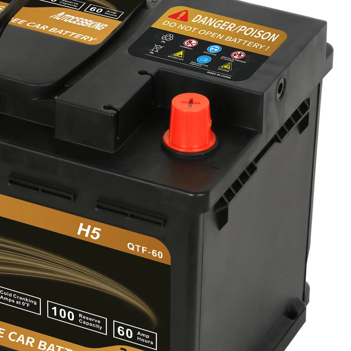 Batterie AGM Autocessking Platinum, batteries rechargeables automobiles groupe 47 pour voiture, 12V H5 680CCA 60Ah 100RC
