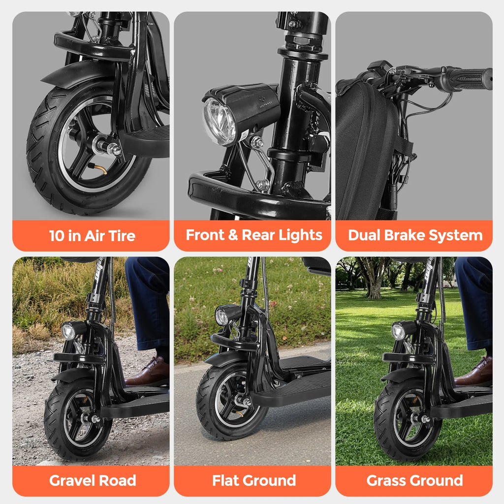 BAMACAR Scooter de mobilité pliant à 3 roues, léger pour seniors et adultes, 300 lb, scooter électrique tout-terrain portable pour personnes à mobilité réduite, scooters de mobilité pliables et compacts, noir