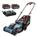 Tondeuse à gazon sans fil SENIX 40V à moteur sans balais, plateau de 18 po, lame de coupe de 17 po, fonction 2-en-1 broyage et ramassage, réglage en 6 positions, LPPX2-M5