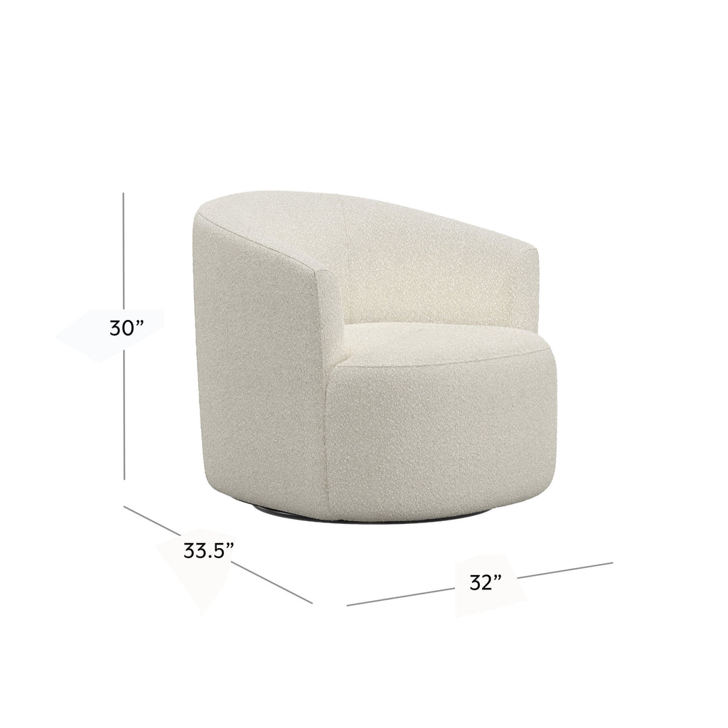 Fauteuil d'appoint pivotant en bouclé Mainstays, taupe