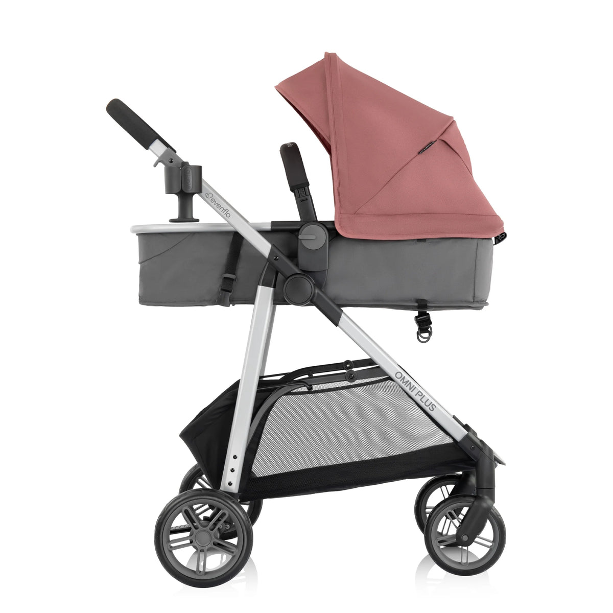 Système de voyage modulaire Evenflo Omni Plus avec siège auto pour bébé LiteMax Sport, gris Mylar, unisexe